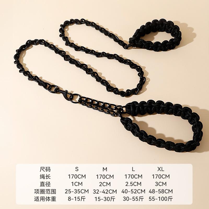 

Собака смелый поворот крупная собака П-образная цепь взрывозащищенный удар золотистый волос касание края средняя и крупная собака железный цепной ошейник поводок для питомца S (recommended weight 8-7.5 kg)