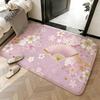 Soft Absorbent Non-Slip Rug Art Folding Fan Floor Mat Home Decor Doormat Bedroom Floor Mat Shower Carpet