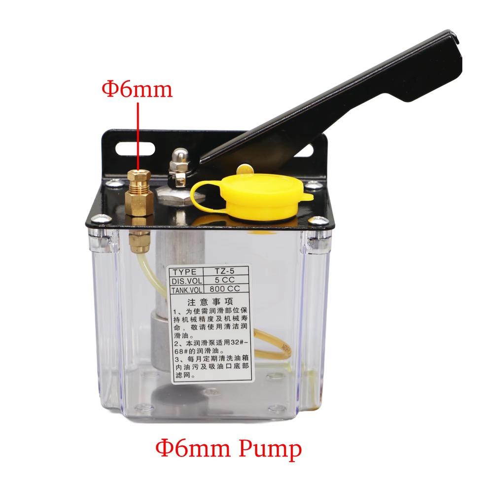 CNC Manual Lubrication Oil Pump Kit Oil Outlet 4mm 6mm TZ-5 Lubrication Pump for CNC Engraving Router