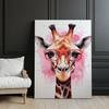 Pink Giraffe With Glasses Pink Giraffe With Glasses, 30X40 Cm, Unframed, Premium Canvas On Stretcher