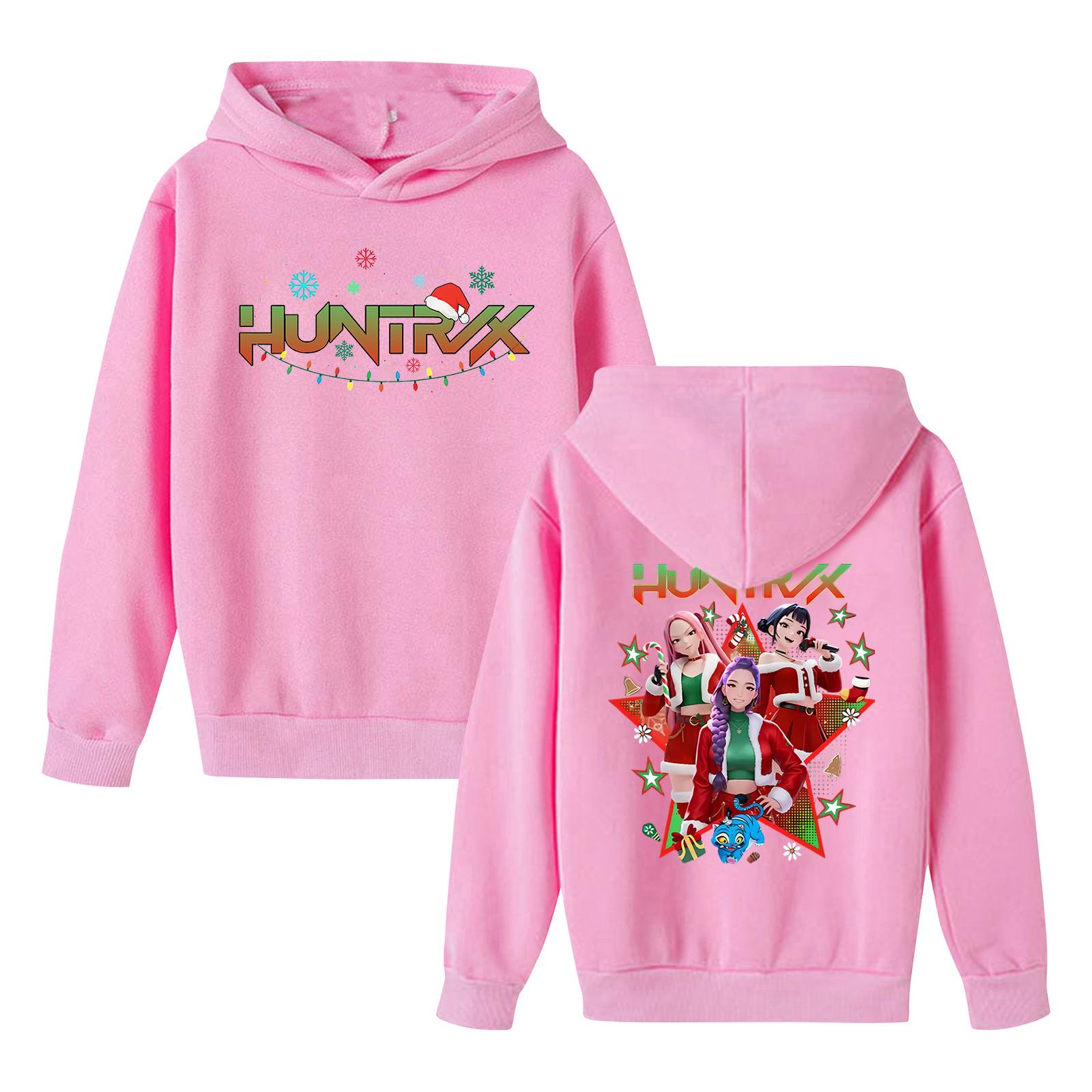 

Kids Long Sleeve Loose Pullover Letter Print Drawstring Hooded Sweatshirt 150 рожевий