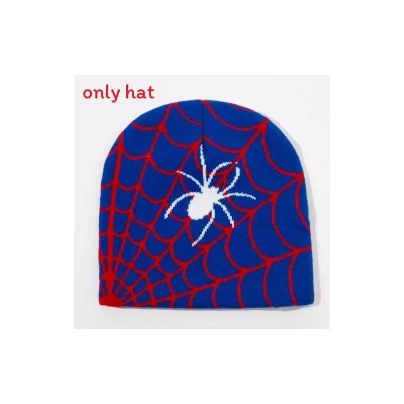 Spider Pattern Knit Beanie For Men And Women Warm Streetwear Fashion 2023