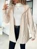 Autumn & Winter Diamond Pattern Double-sided Fleece Mid-length Cardigan Coat - Cozy & Warm