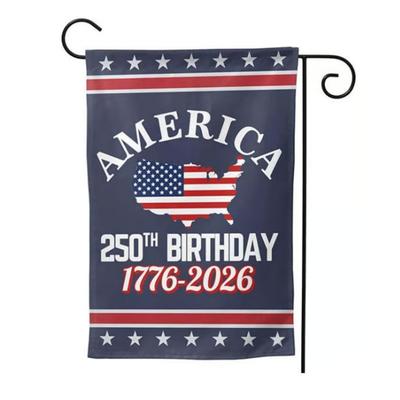 Patriotic Yard Decoration Polyester Outdoor Garden Banner 250th Anniversary Flag Vivid America Garden Flag For Yard National 4th