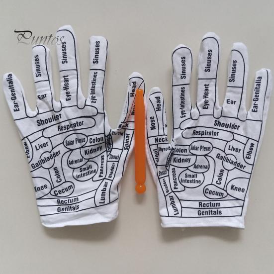 Zestaw rękawic do akupunktury Rękawice do masażu refleksologicznego dłoni z różdżką do masażu akupresurowego Narzędzia do pielęgnacji dłoni Poprawiają zdrowie Złagodzą zmęczenie Prezent dla rodziców