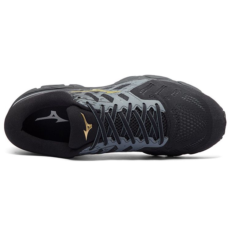 Mizuno Wave Ultima 12 Cushioning Durable Low-Top Running Shoes Men Sneaker Black Gold J1GC211850