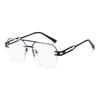 2025 New Metal Frame Sunglasses Double Bridge Frameless UV Protection Premium Metal Hinge for Unisex Outdoor