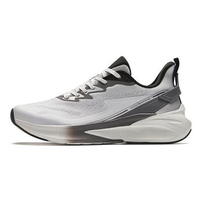 Runde Zehenpartie Schnürung Minimalistisch Stoßdämpfung Low-Top Laufschuhe Herren Sneaker Grau Schwarz 112415522-5