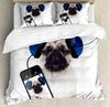 Cartoon Pug Dog Comfortable Duvet Quilt Cover Pillowcase Bedding Set Children Bedroom Decoration Home Textile
