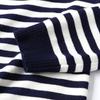 Suéter de punto a rayas de manga larga para mujer, suéteres de punto, tops de cuello redondo, jersey coreano, Pull Femme, Femenino