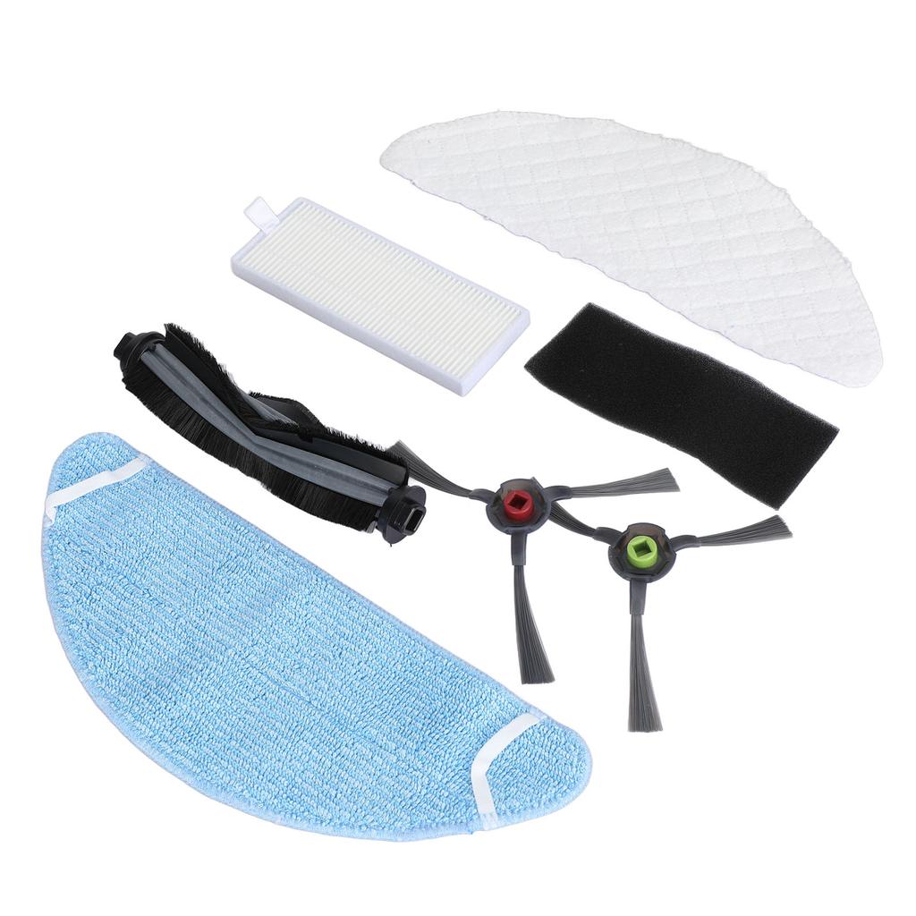 Sweeper Accessories Set Washable Mop Disposable Mop Rolling Brush Side Brush  Filter Screen for