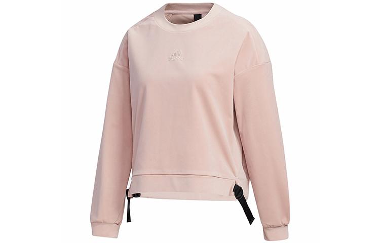 Adidas Sweatshirts Women s Vibrant Pink Crew Neck Moderate Regular GM1462 S