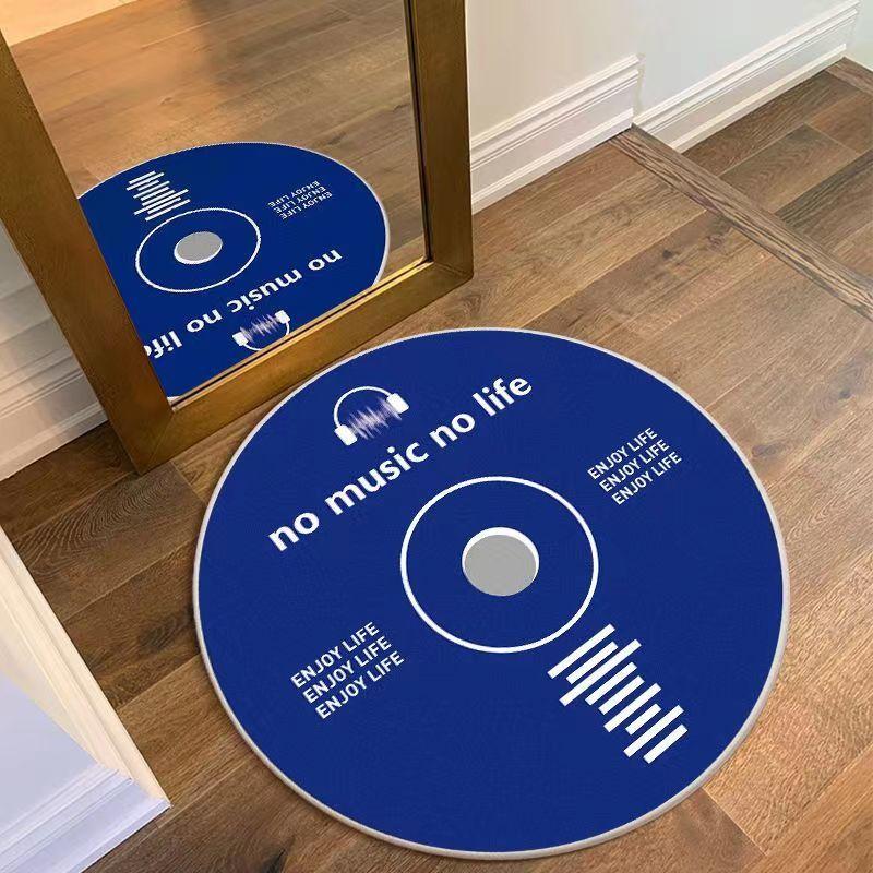 

VIKAMA Винтажное кресло для компьютера с записью, ковер, спальня, кровать, коврик для йоги, напольный коврик, бытовой комод, звукоизолированный круглый ковер, украшение для дома 60X60CM(2X2F