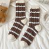 Australian Fleece Striped Twist Warm Socks Autumn and Winter Fleece Thickened Warm Tube Socks Children's Home Sleep Socks Women