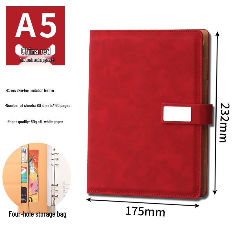 Custom A5 Loose-Leaf Business Office Notebook & Diary Set with Logo