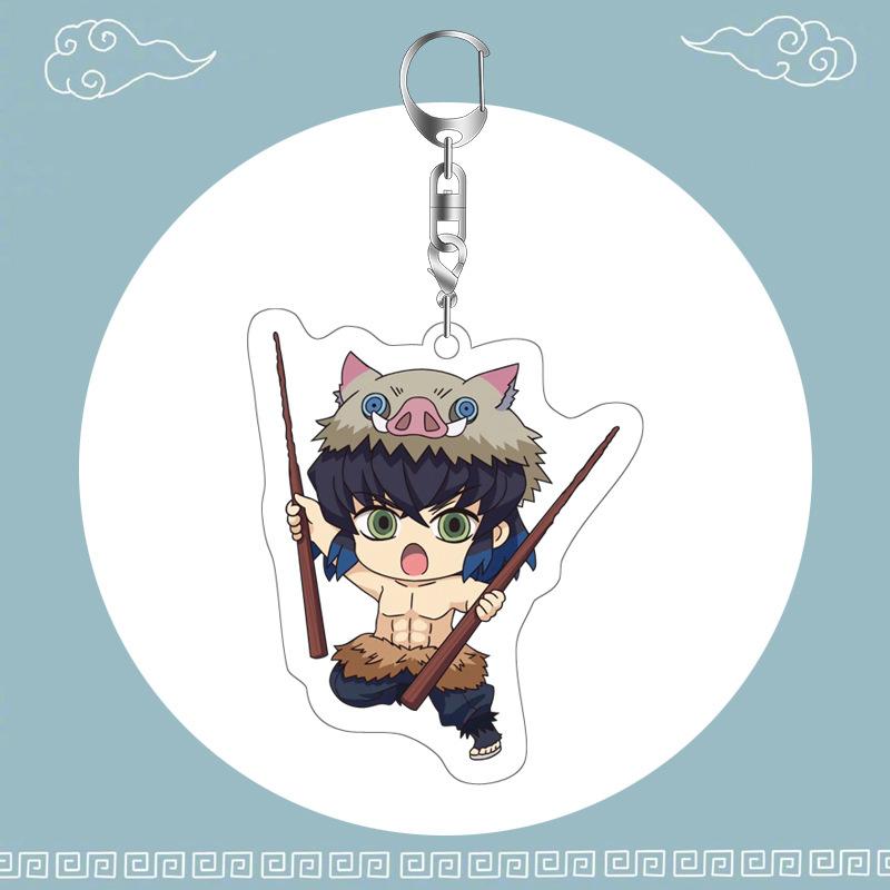 Anime Demon Slayer Keychain Acrylic Pendant Cartoon Accessory Dropshipping Support Custom Bulk Order Gift for Fans