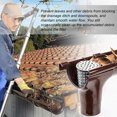 Stainless Steel Guards for Gutters Roof Anti-Blocking Drain Cover Gutter Cleaning Tool Gutter Guard Downspout for Preventing