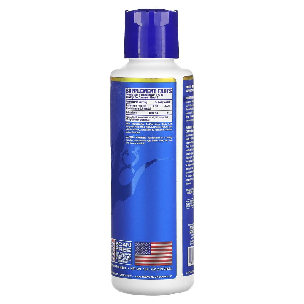 Ronnie Coleman Vital Edition, L-CarnitineXS 1500, Pink Lemonade, 16 Fl Oz (473.28 Ml)