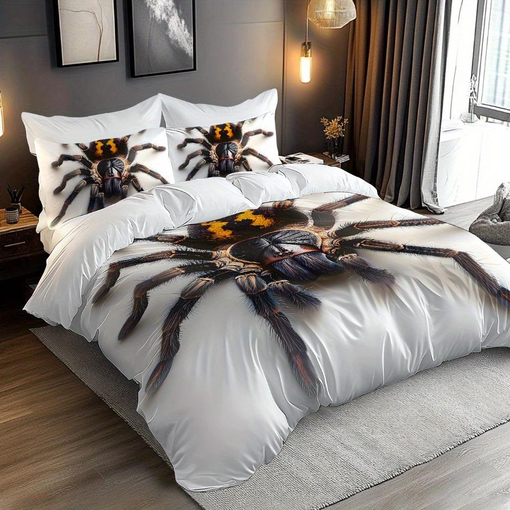 Beding Set Featuring Digital Print Comfortable Quilt Cover Col Spider Design Theme Patern Ful Polyester Brushed Digital Print Comfortable Quilt Cover