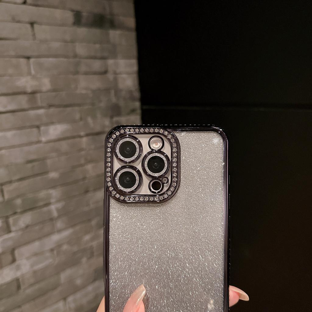 Luxury Plating Gradient Glitter Clear Case For iPhone 16 15 14 13 12 11 Pro Max 16Pro For Ultra Slim Shockproof Bumper Cover
