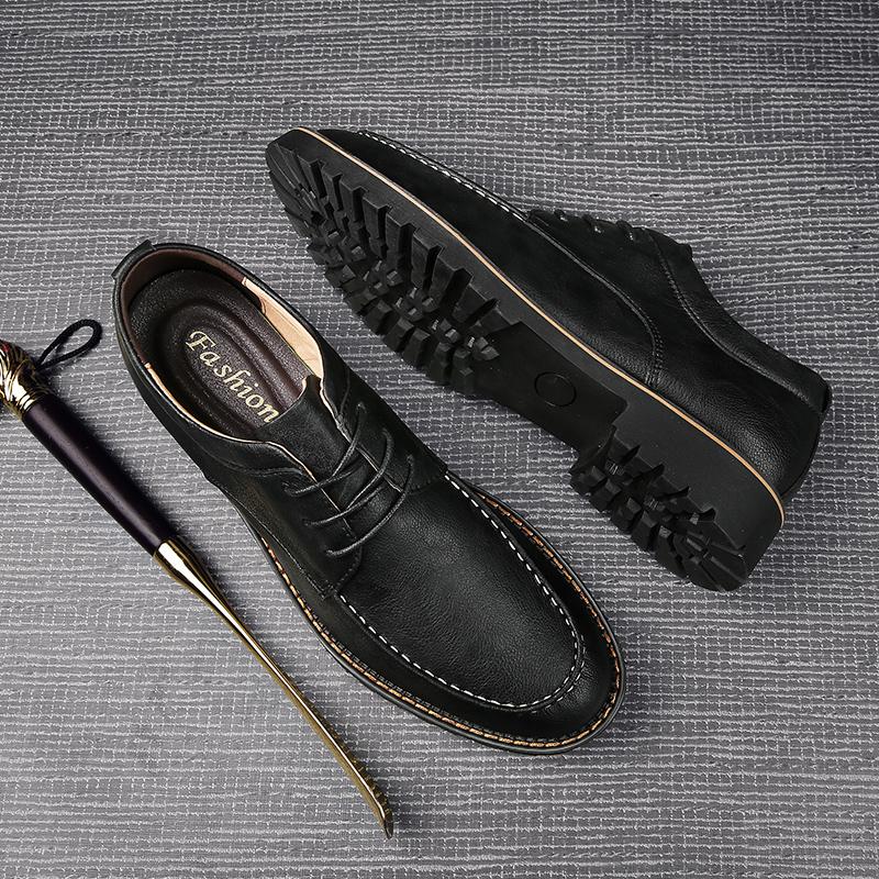 Men'S Shoes Oxford Casual Shoes Leather Moccasins Fashion Men Shoes British Formal Office Shoes Rubber Adulto Comfortable Loafer