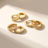 Mariasz Minimalist 5-9mm Copper Dainty Hoop Earrings Classic Crystal Zirconia Small Helix Tragus Gold Color Jewelry for Women