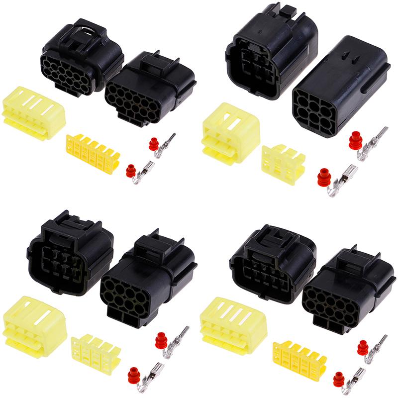 1 Set 1/2/3/4/6/8/10/12 Pin Way Waterproof Wire Connector Plug Car Connectors