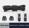 1pair Elastic Shoelaces Round Spring Plastic Lock Quick Wear In 1 Second No Tie Shoelaces Suitable for All Shoelaces Lazy Laces