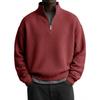 Minimalist Stand Collar Long Sleeve Mens Hoodie With Polyester Fabric For Casual Wear