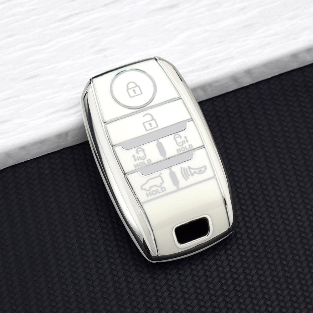 For Kia Sorento L580 Grand Carnival New Sedona Double Carnival Key Chain Parts 6 Buttons TPU Car Remote Key Case Cover Fob Shell