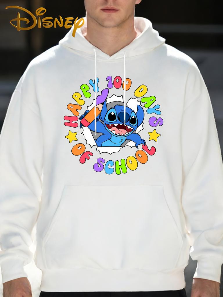Disney Lilo and Stitch Hoodie Pullover Hoodie with Drawstring Cap and Front Pocket