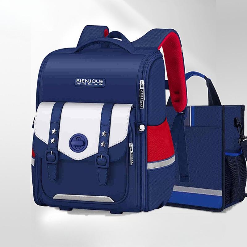 Primary School Girls' Backpack, Lightweight and Burden-reducing, Waterproof, Large Capacity, Spine-protecting, Double-strap Backpack, Macaron Color
