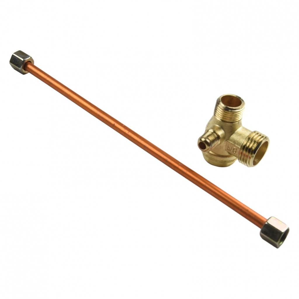 2-teiliges Set Luftkompressorteile Luftkompressor Rückschlagventil Ölpumpe mit 3 Anschlüssen