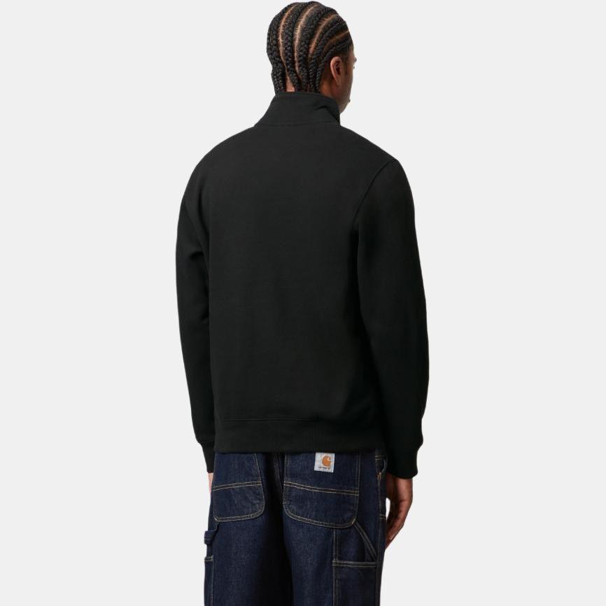 Carhartt WIP SS24 Chase Neck Zip Sweatshirt With Half-Zip Chest Pocket Men Sweatshirt Black I033665-00F-XX
