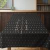 Modern Polka Dot Tablecloth: Perfect for Celebrations - This stylish table cloth features a chic polka dot pattern in bold black