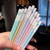 5 Paare Rutschfeste Bunte Japanische Chinesische Essstäbchen Sushi-Stäbchen Wiederverwendbares Koreanisches Essstäbchen-Set Gesundes Legierungs-Geschirrset
