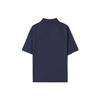 Skechers Yazan Series Comfortable Casual Versatile Solid Color Short Sleeve Polo Shirt Women Tops Captain-Blue L225W236-01KA