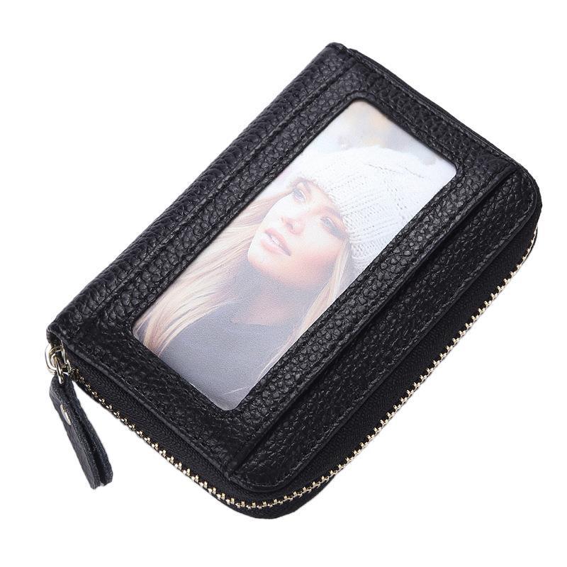 2025 Men's & Women's Cowhide Leather Accordion Card Holder & Coin Purse