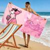 Pink Panther Print Beach Towel, Large Soft Quick Dry Towel for Beach Camping Swimming