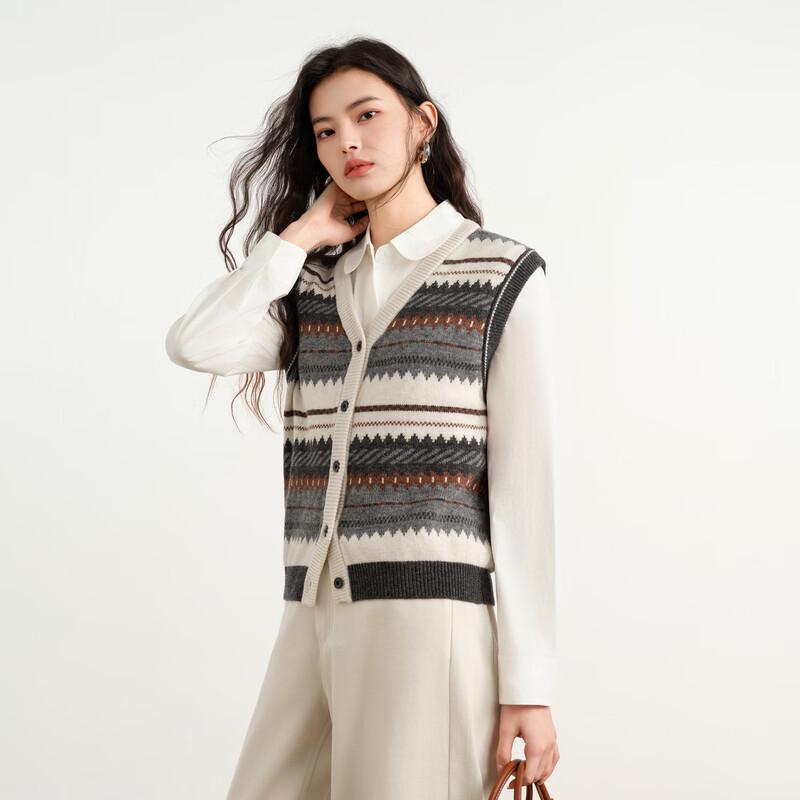 

Elva Island Women s Color Block Striped Knit Vest M