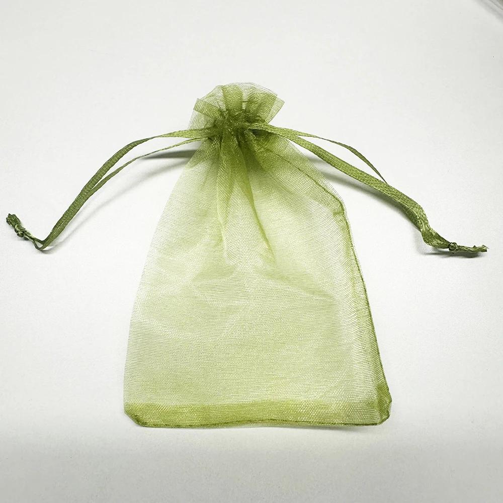100/50/30pcs White Organza Bags Jewelry Packaging Wedding Party Gift Bags Drawstring Candy Pouches Christmas Small Bag Storage