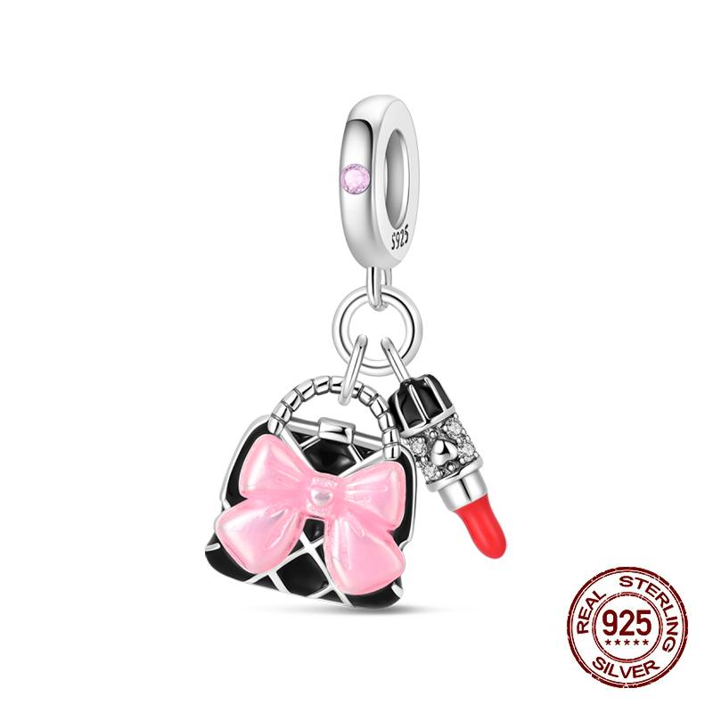 Charms Copper Fit 3Mm Original Armband Prinzessinnenkleid Parfüm Damen Ballett Kristallschuhe Perlen DIY Echtschmuck Geschenk