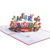 3D Pop-up Christmas Card with Custom Envelope and Hot Stamping