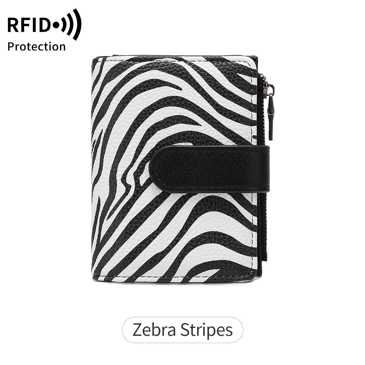 

Женский кожаный кошелек-трифолд с защитой от RFID и множеством отделений для карт - Ретро европейский и американский стиль