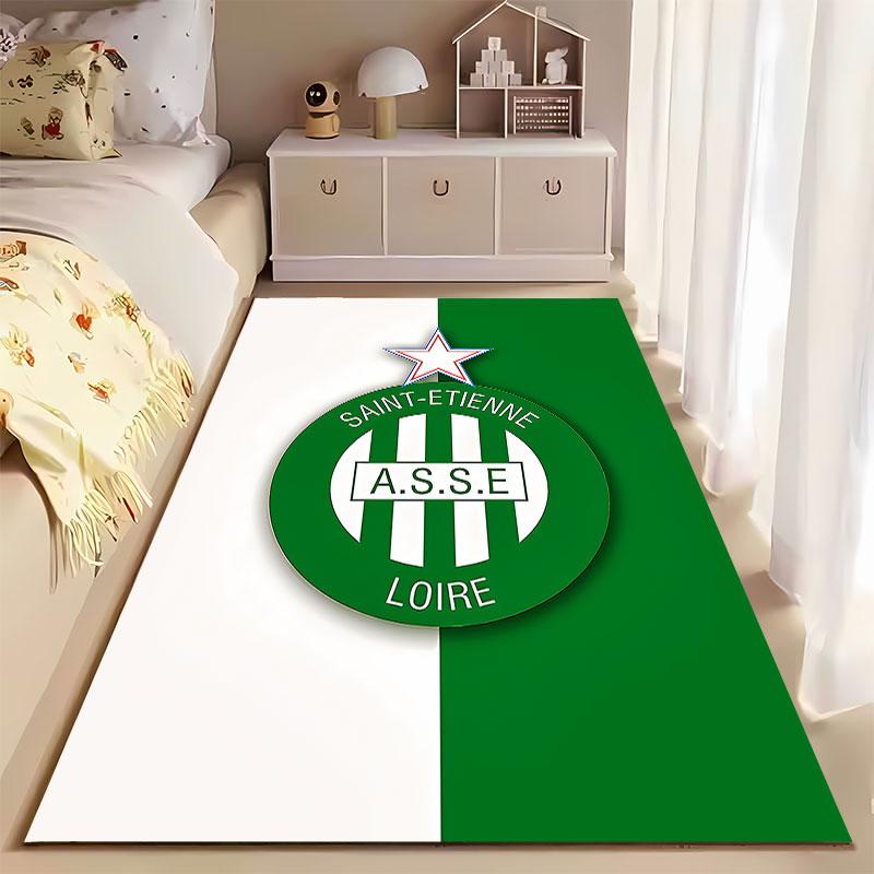 Saint-Etienne Logo Green Carpet Suitable As a Non-slip Mat for the Living Room or Bedroom Sofa