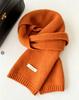 Autumn and winter new Australian 111 pure scarf women's solid color versatile warm knitted scarf light luxury high sense