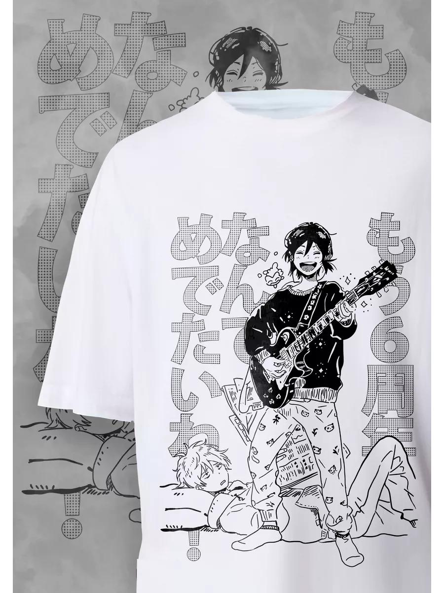 Blue cotton oversized printed T-shirt M