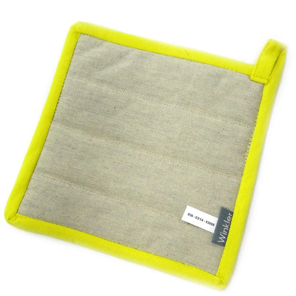 Les Trésors De Lily [L4242] - Cotton Potholder 'Belle Epoque' Taupe Yellow - 20x20 Cm