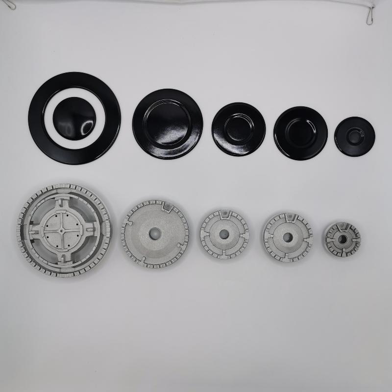 1 Set Gas Burner Flame Cap With Lid Plus 5 Stove Handles Cooker Hat for Home Cooking Oven Utility