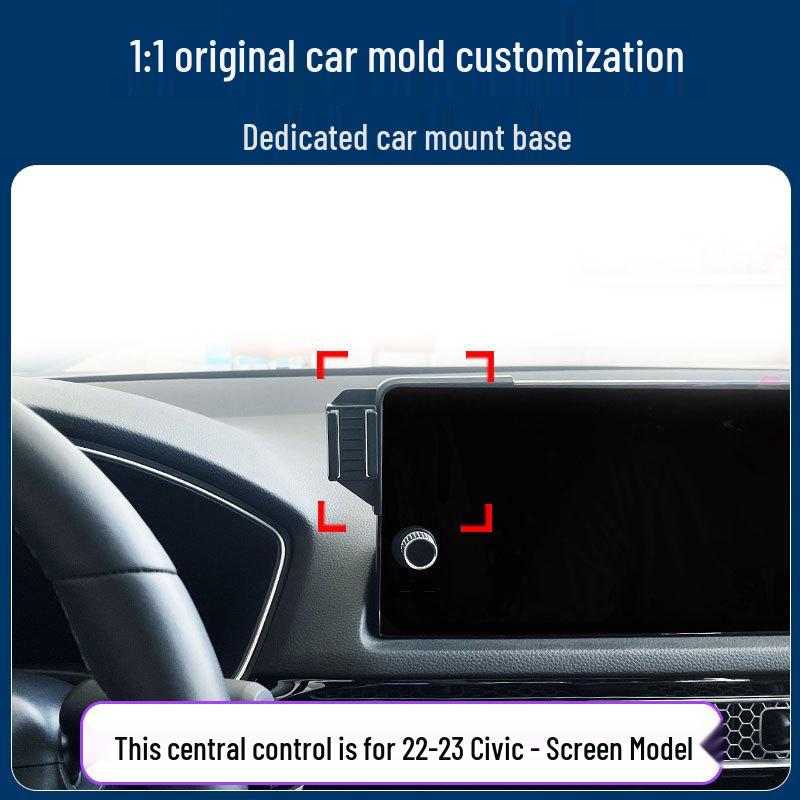 Kompatibilní držák telefonu pro Honda Civic (2016–2023) 9., 10., 11. generace – Držák navigace.